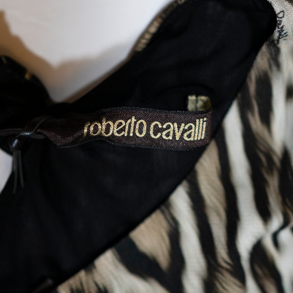 NEW Roberto Cavalli Cheetah Leopard Animal Print Pattern Stretch Bodycon Dress