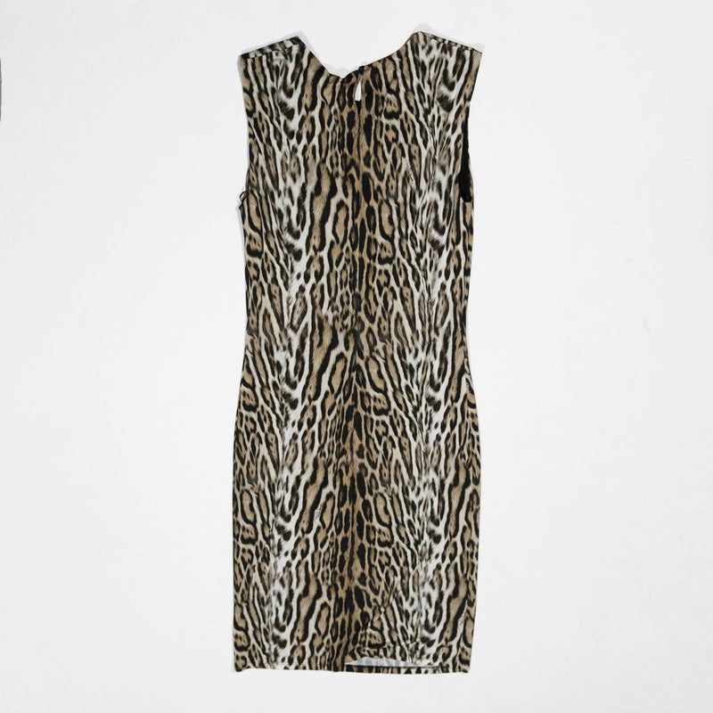 NEW Roberto Cavalli Cheetah Leopard Animal Print Pattern Stretch Bodycon Dress
