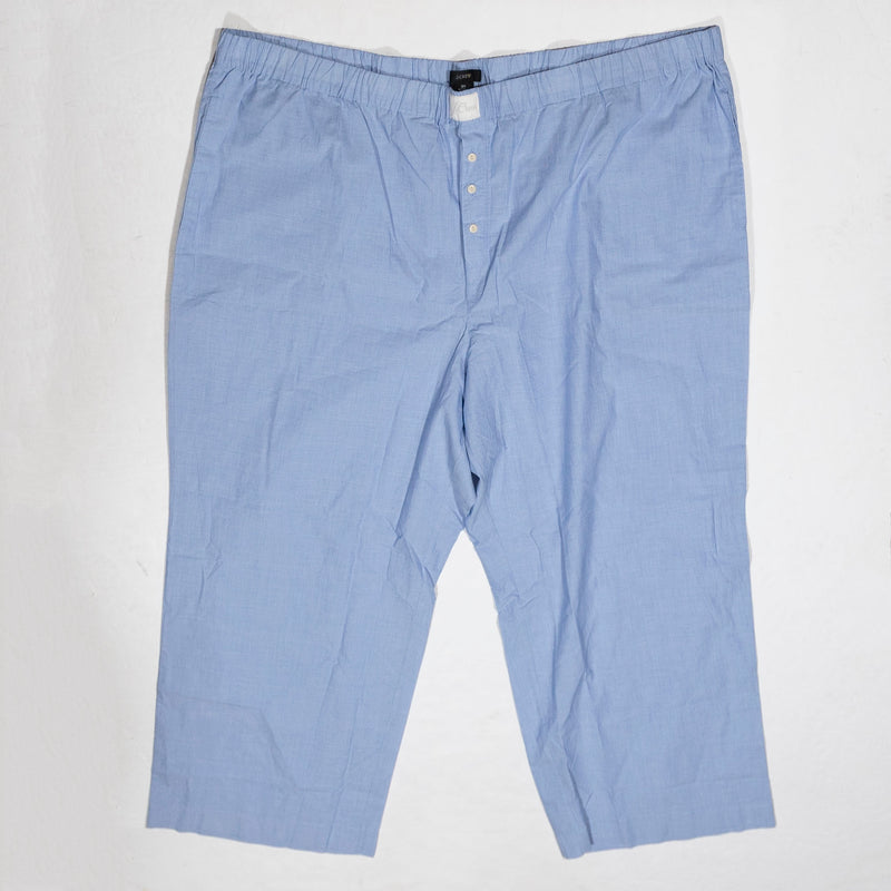 NEW J. Crew End On End Cotton Straight Leg Pull On Lounge Pajama Pants Blue 3X