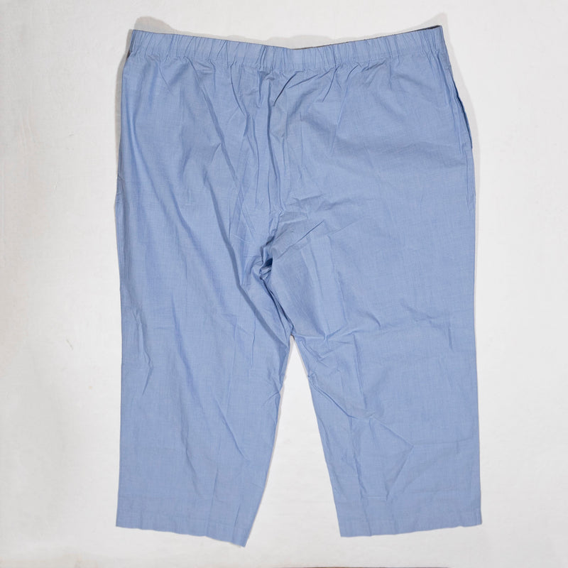 NEW J. Crew End On End Cotton Straight Leg Pull On Lounge Pajama Pants Blue 3X