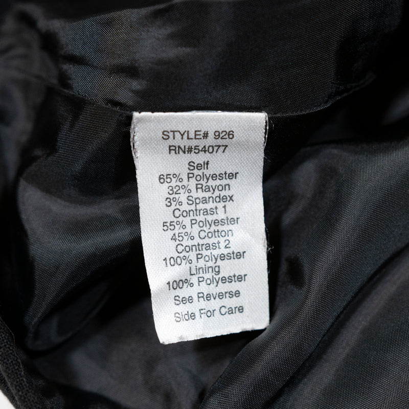 CAbi #926 Stretch Textured Asymmetrical Hem Button Wrap Mini Skirt Black XS