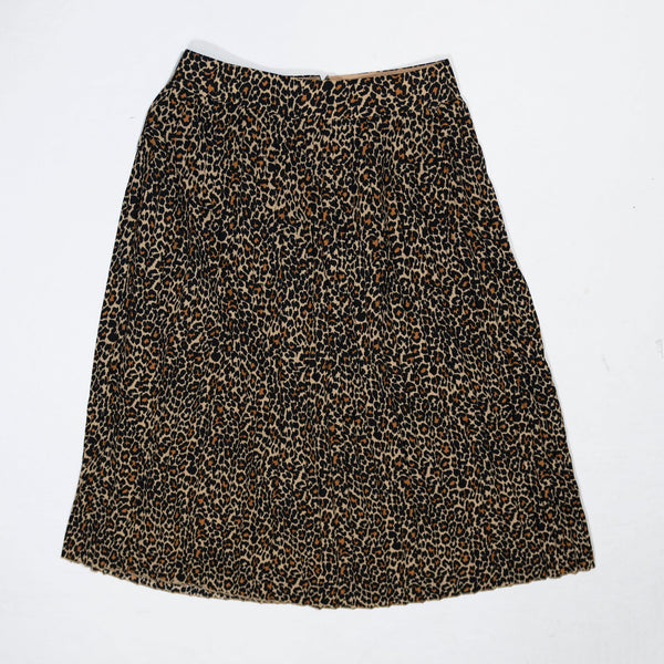 J. Crew Cheetah Leopard Animal Print Pattern Chiffon Pleated Midi Skirt 4