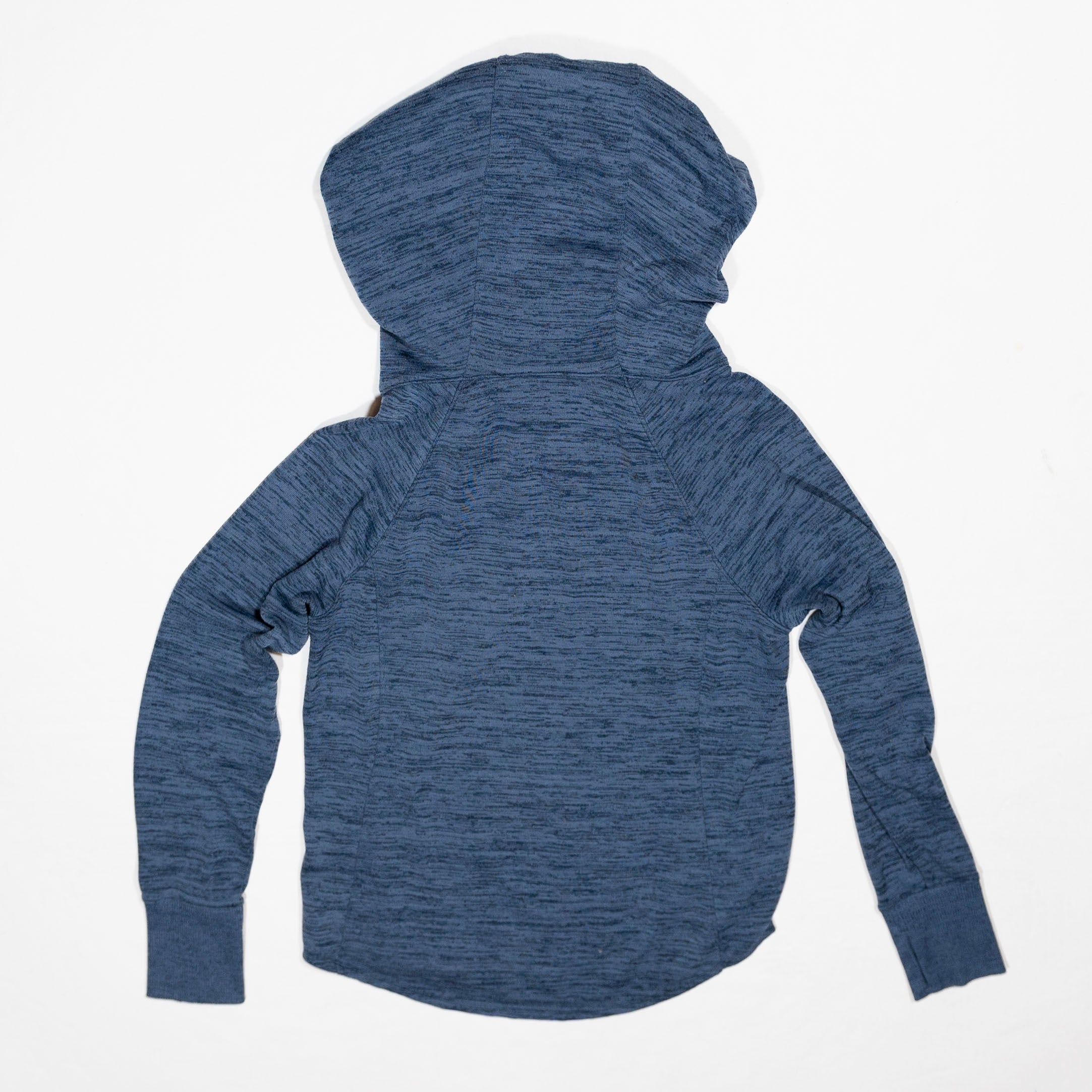 Athleta Techie Sweat Pullover Kangaroo Pocket Hoodie Sweater Sweatshirt Blue S