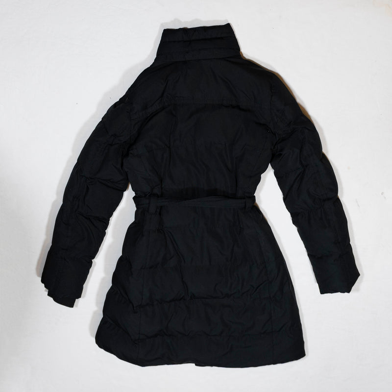 J. Crew Women's Long Belted Quilted Puffer Down Feather Fill Winter Jacket Coat