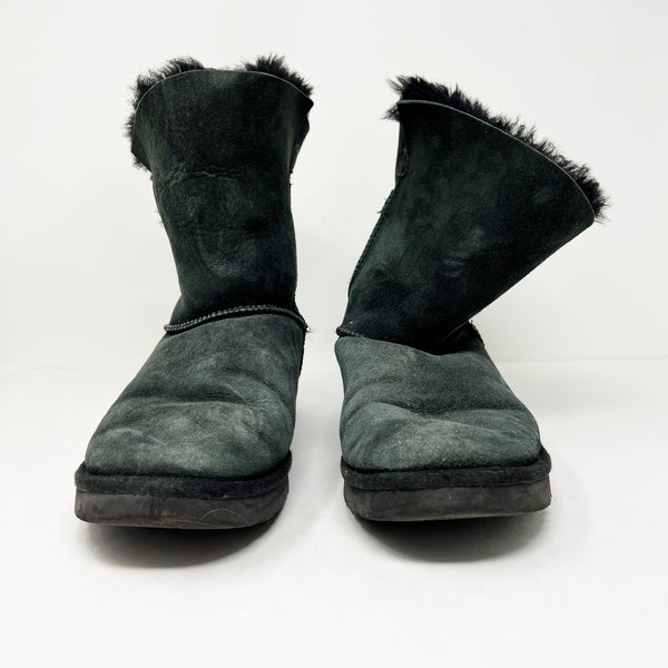 Ugg Nash Genuine Suede Pull On Round Toe Buckle Detail Winter Snow Boots Shoes 8