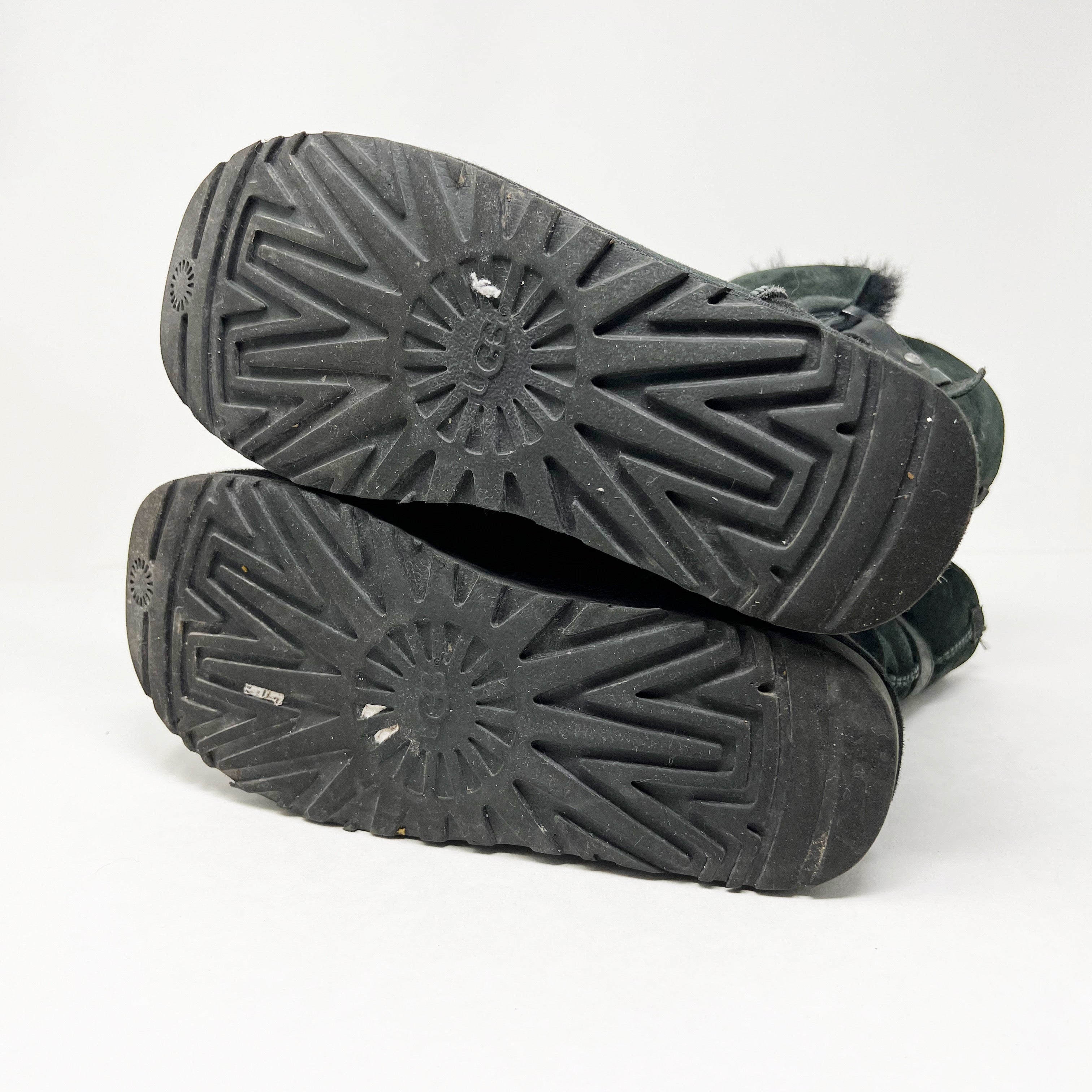 Ugg Nash Genuine Suede Pull On Round Toe Buckle Detail Winter Snow Boots Shoes 8