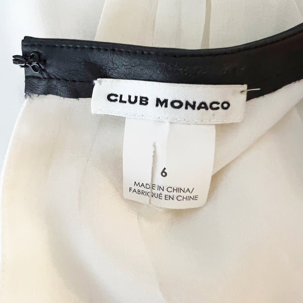 Club Monaco Silk Chiffon Pleated Sleeveless Crew Neck One Piece Jumpsuit 6
