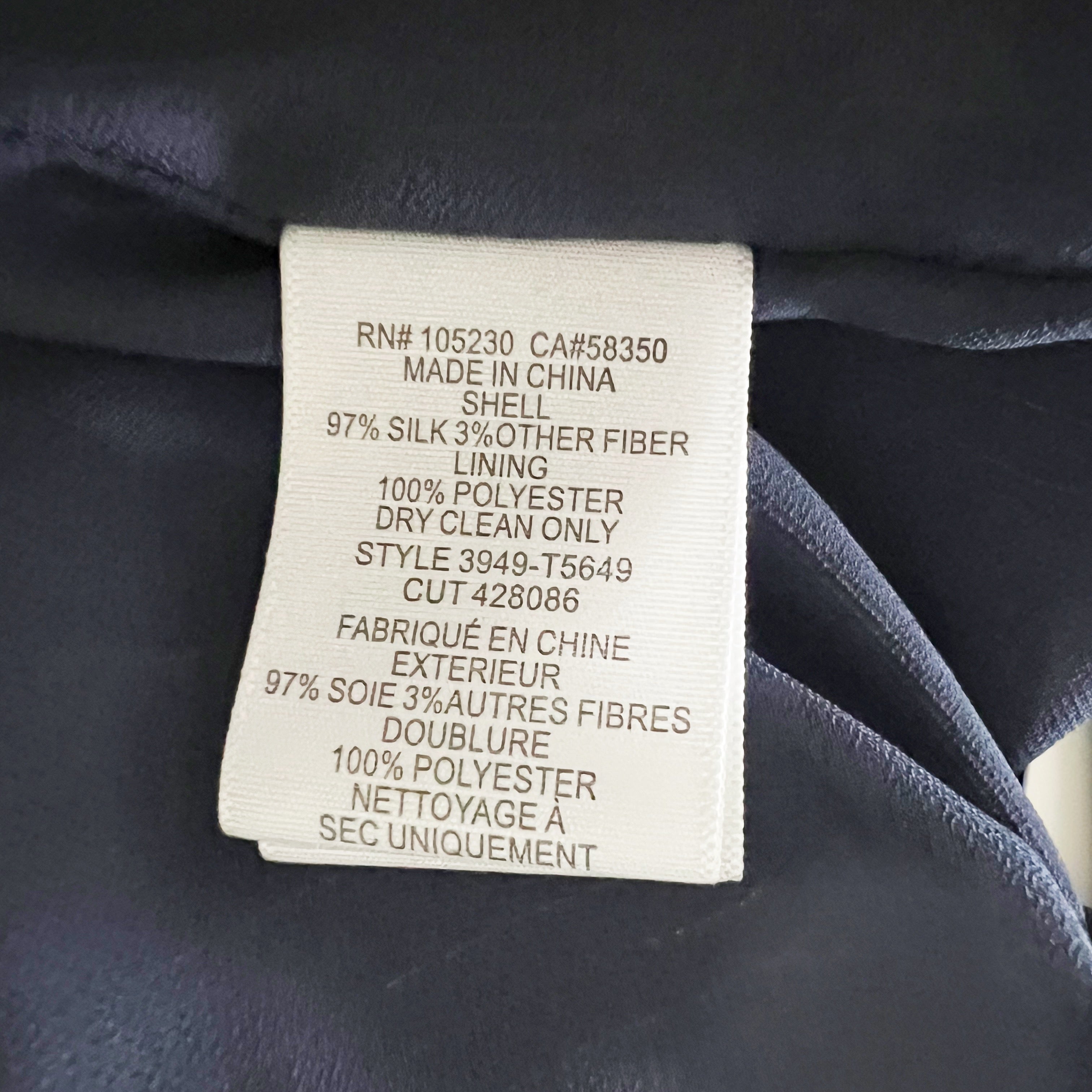 NEW Joie Rosendo Silk Chiffon Dark Navy Metallic Tank Top Blouse Shirt Small