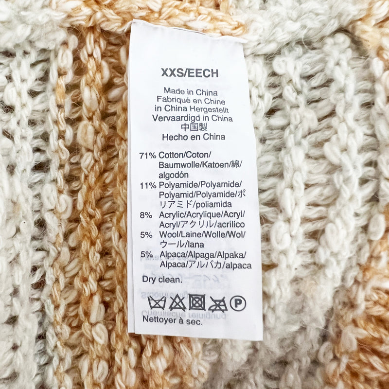 Madewell Baez Cotton Wool Alpaca Blend Stretch Knit Stripe Crew Neck Sweater XXS