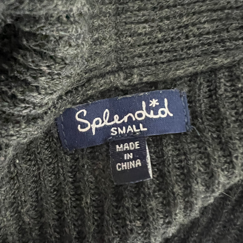Splendid Sullivan Cotton Wool Blend Asymmetrical Hem Sleeveless Sweater Vest S