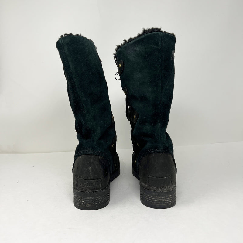Sorel Women's Emelie Lace Up Major Leather Suede Winter Snow Waterproof Boots 8
