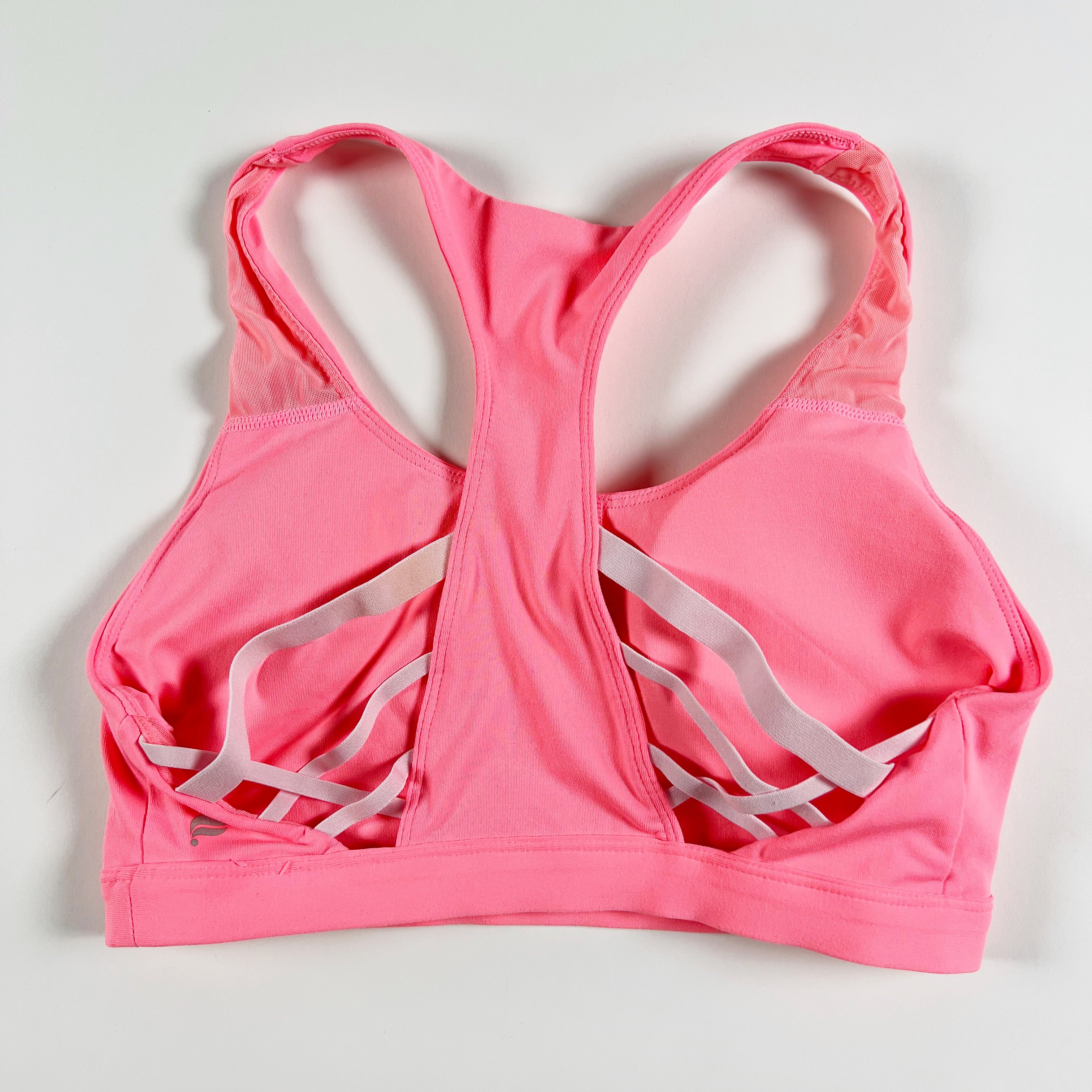 Fabletics Kessler Medium Impact Strappy Racerback Athletic Sports Bra Sorbet XS