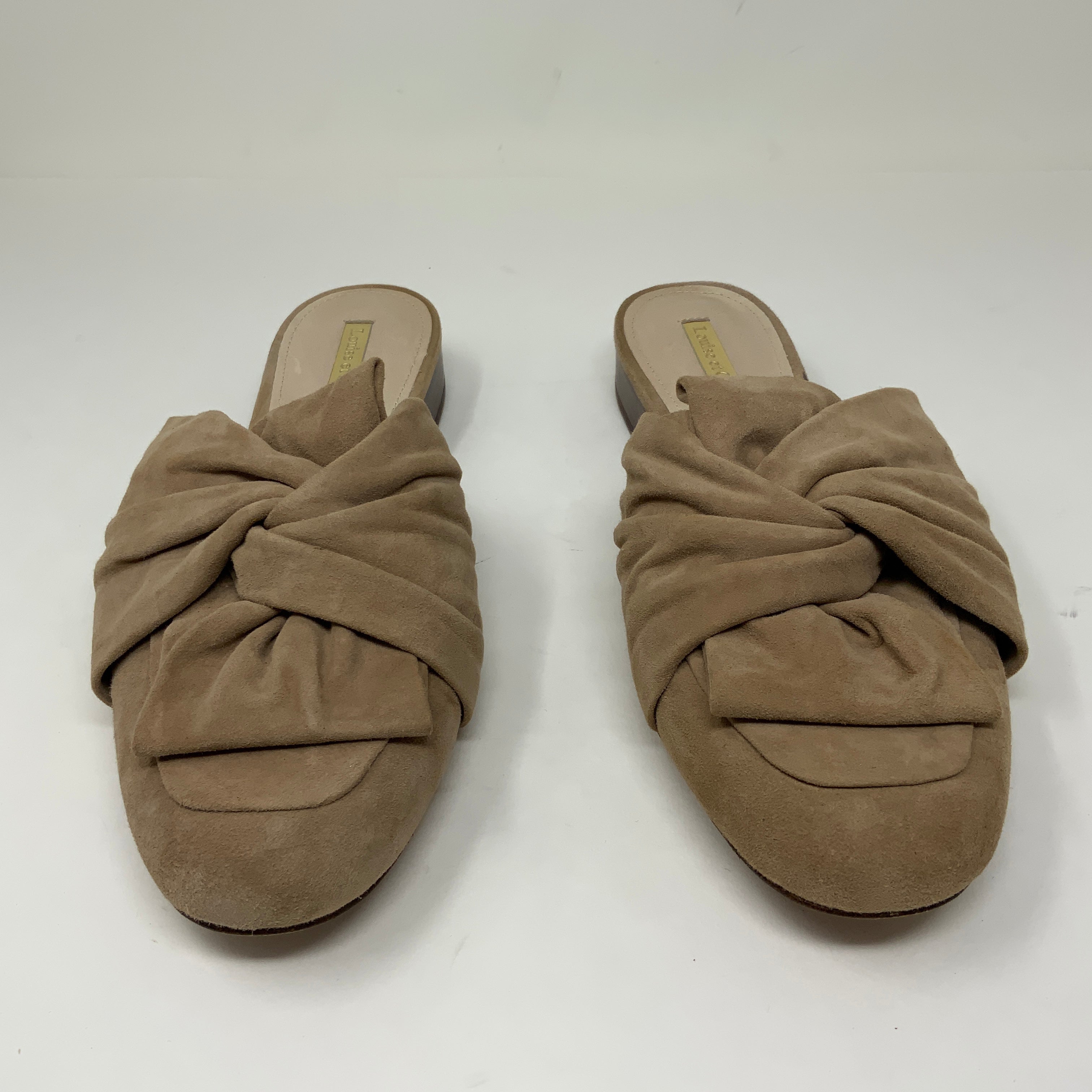 Louise Et Cie Bylot Leather Suede Twist Knot Slip On Flats Loafers Shoes 9.5
