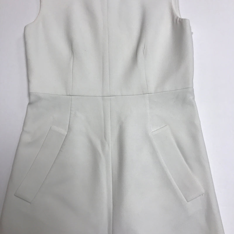 Diane Von Furstenberg Carpreena Solid White Sleeveless Ponte Shift Midi Dress 2