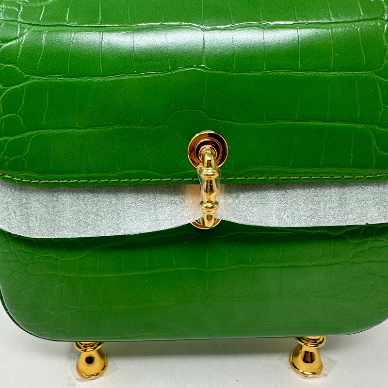 Charles & Keith - Women's Meriah Croc-Embossed Top Handle Bag, Black, S