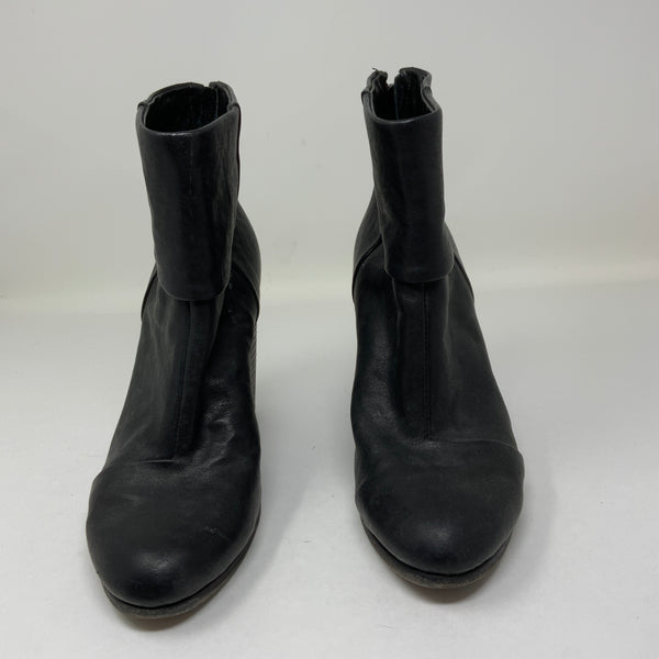 Rag & Bone The Newbury Smooth Leather High Heel Ankle Booties Shoes Black 8.5