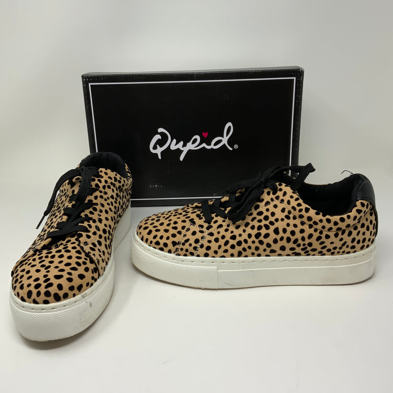 Qupid Royal Cheetah Leopard Velvet Print Pattern Low Top Casual Sneakers Shoes 8