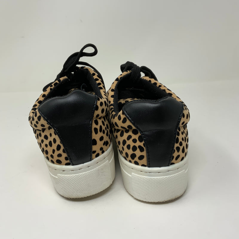 Qupid Royal Cheetah Leopard Velvet Print Pattern Low Top Casual Sneakers Shoes 8