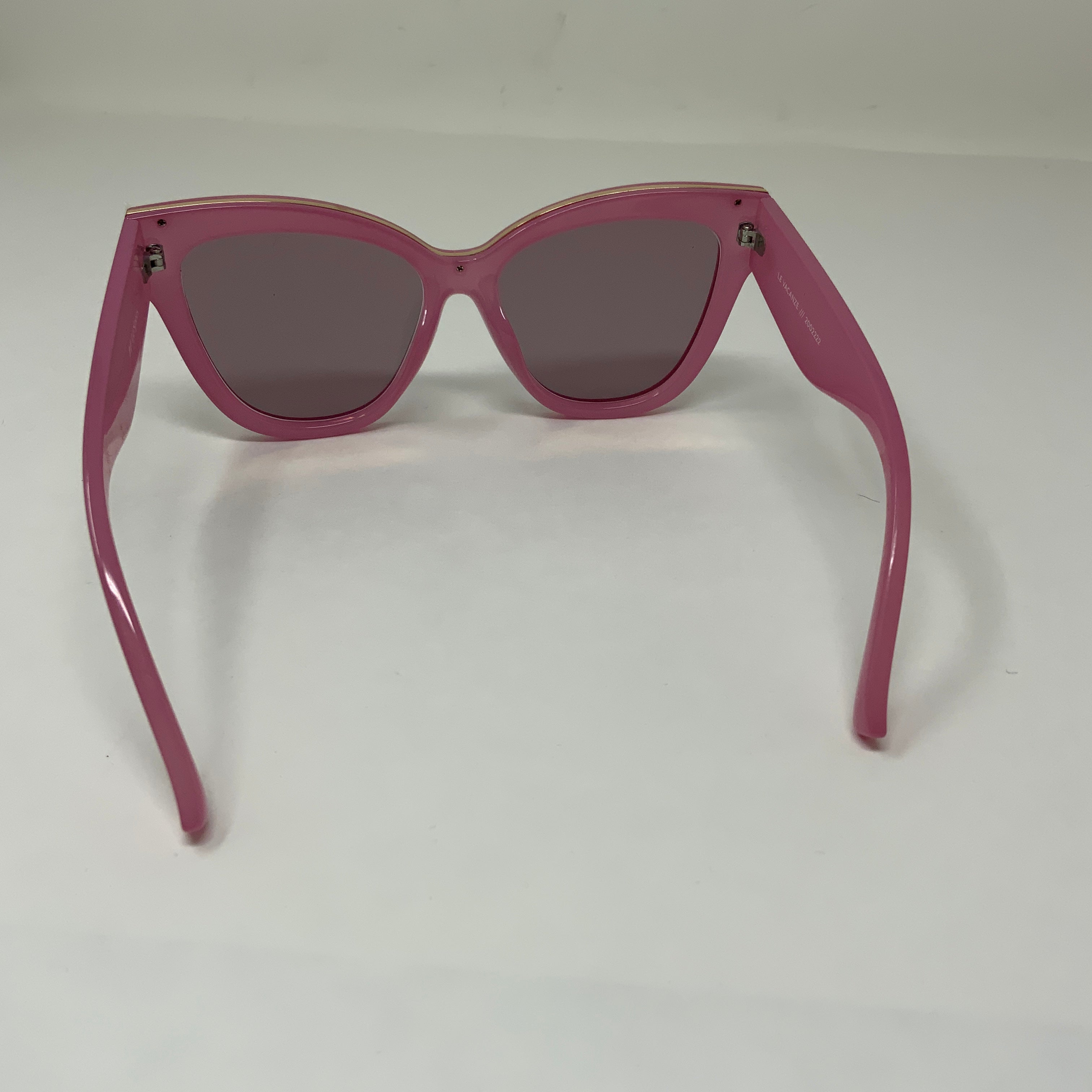Le Specs Le Vacanze Oversize Cat Eye Semi Sheer Pink Sunglasses Accessory