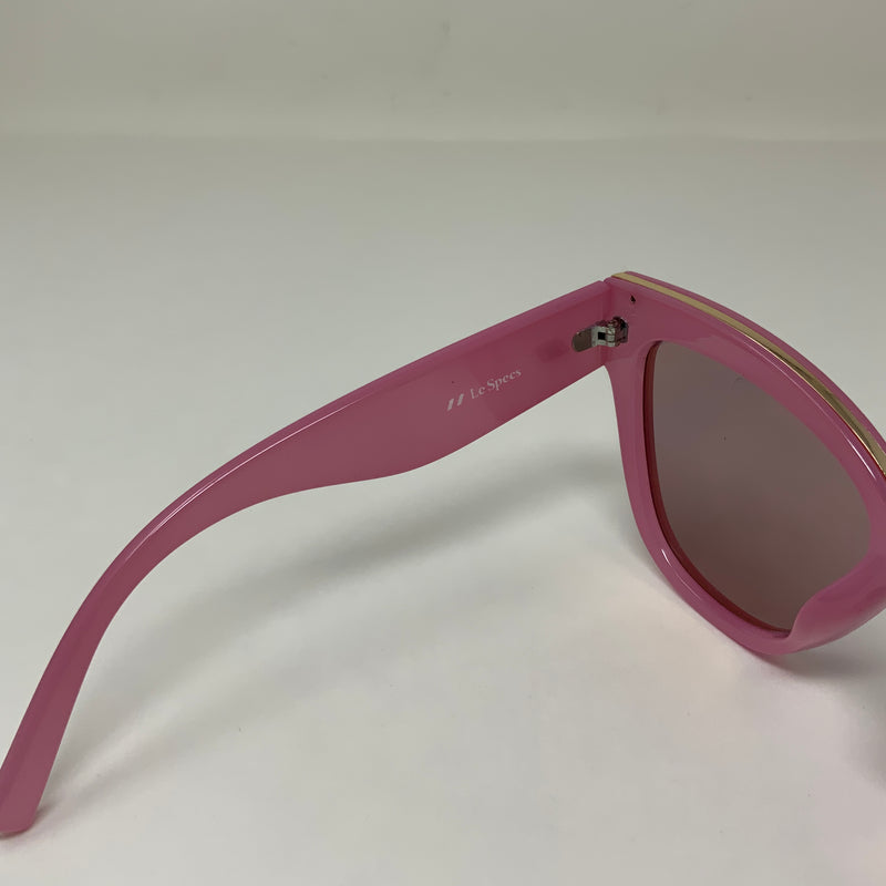 Le Specs Le Vacanze Oversize Cat Eye Semi Sheer Pink Sunglasses Accessory