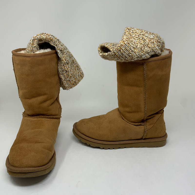 Ugg Australia Tularosa Route Suede Detachable Knit Sock Winter Boots Shoes 5