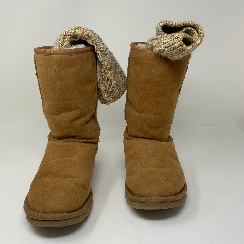 Ugg Australia Tularosa Route Suede Detachable Knit Sock Winter Boots Shoes 5