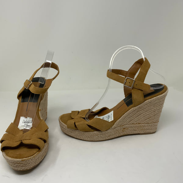 Dolce Vita Genuine Suede Leather Open Toe Jute Woven Wedges High Heels Shoes 11