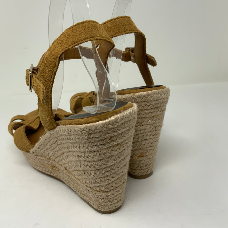 Dolce Vita Genuine Suede Leather Open Toe Jute Woven Wedges High Heels Shoes 11