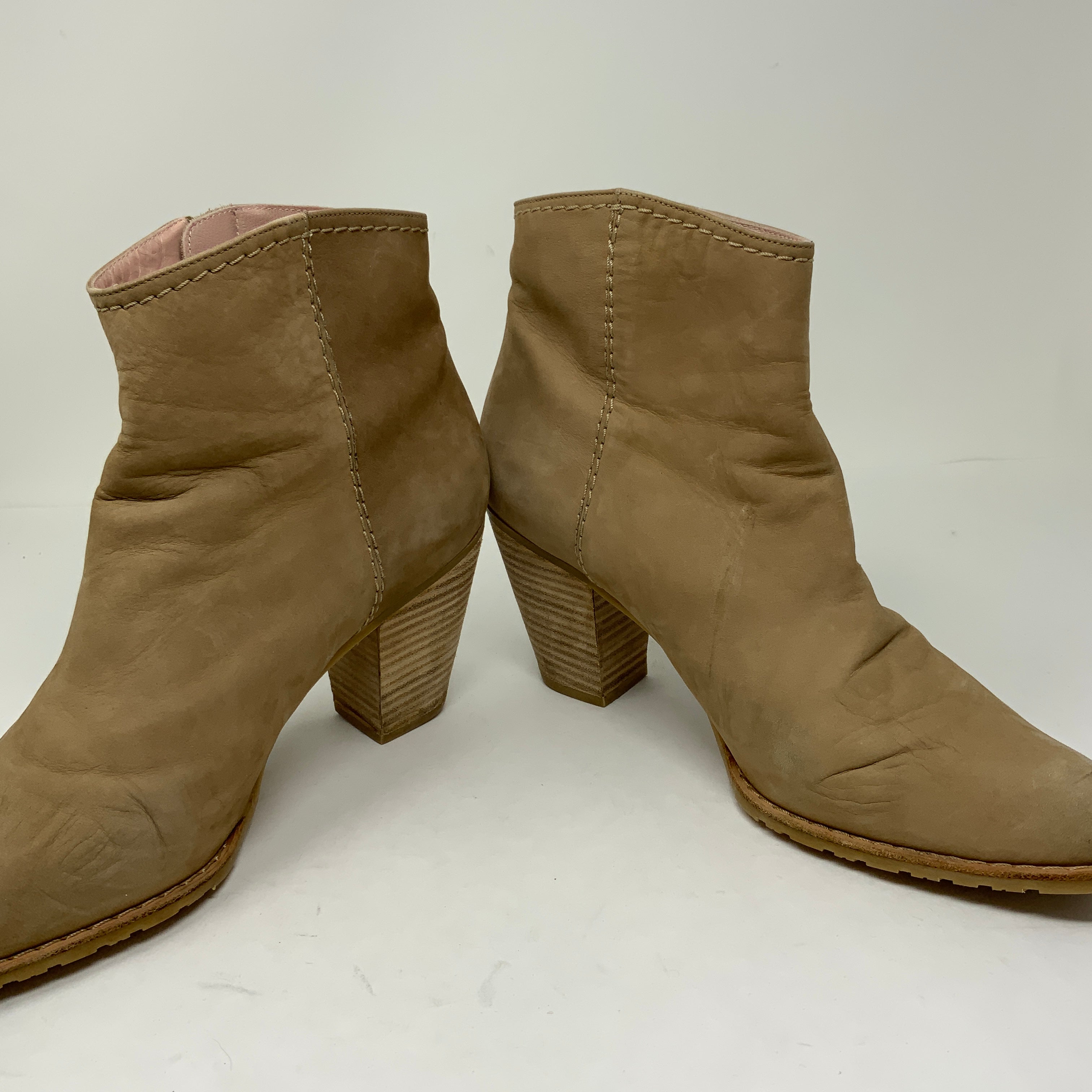 Stuart Weitzman Prancing Genuine Suede Leather Tassel Stacked High Heel Booties