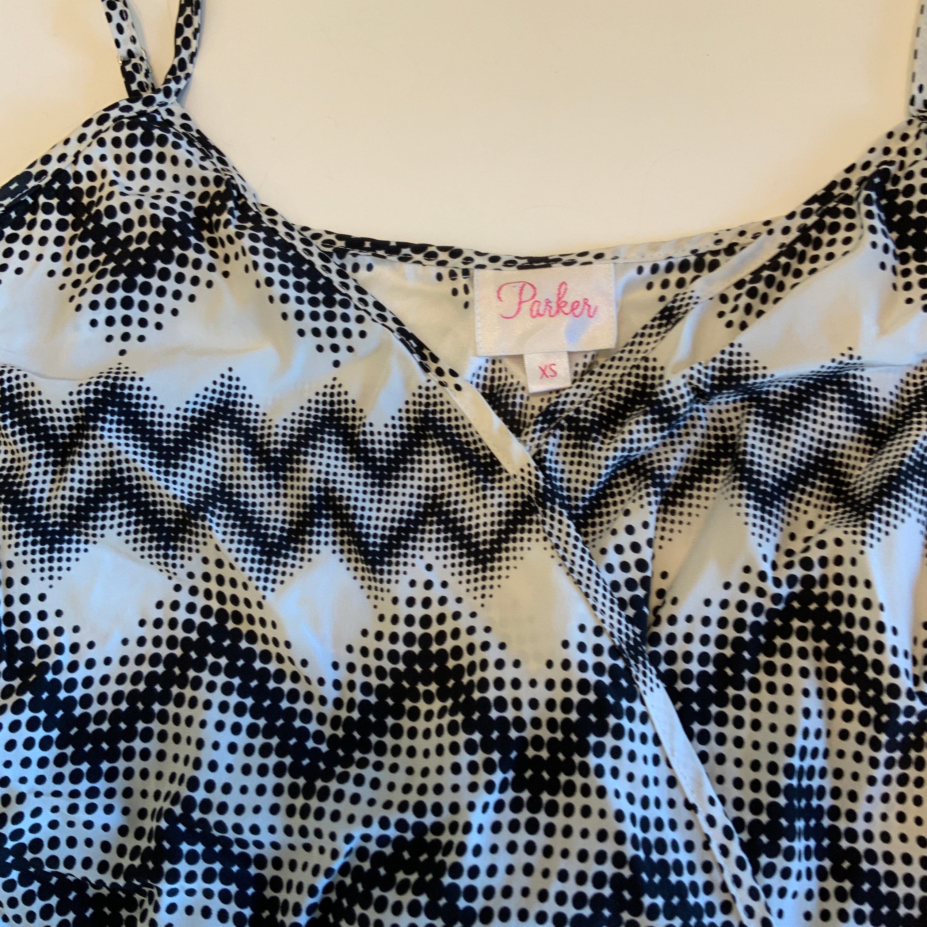 Parker Harrison 100% Silk Chiffon Abstract Chevron Print Pattern Jumper Romper