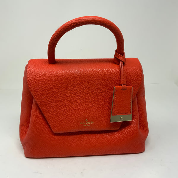 Kate Spade Madison Knollwood Drive Small Annelie In Cherry Pepper Leather Purse