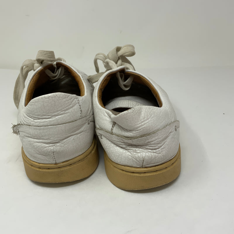 Frye Ivy Low Lace Up Genuine Leather Flat Sneakers Shoes White 8.5