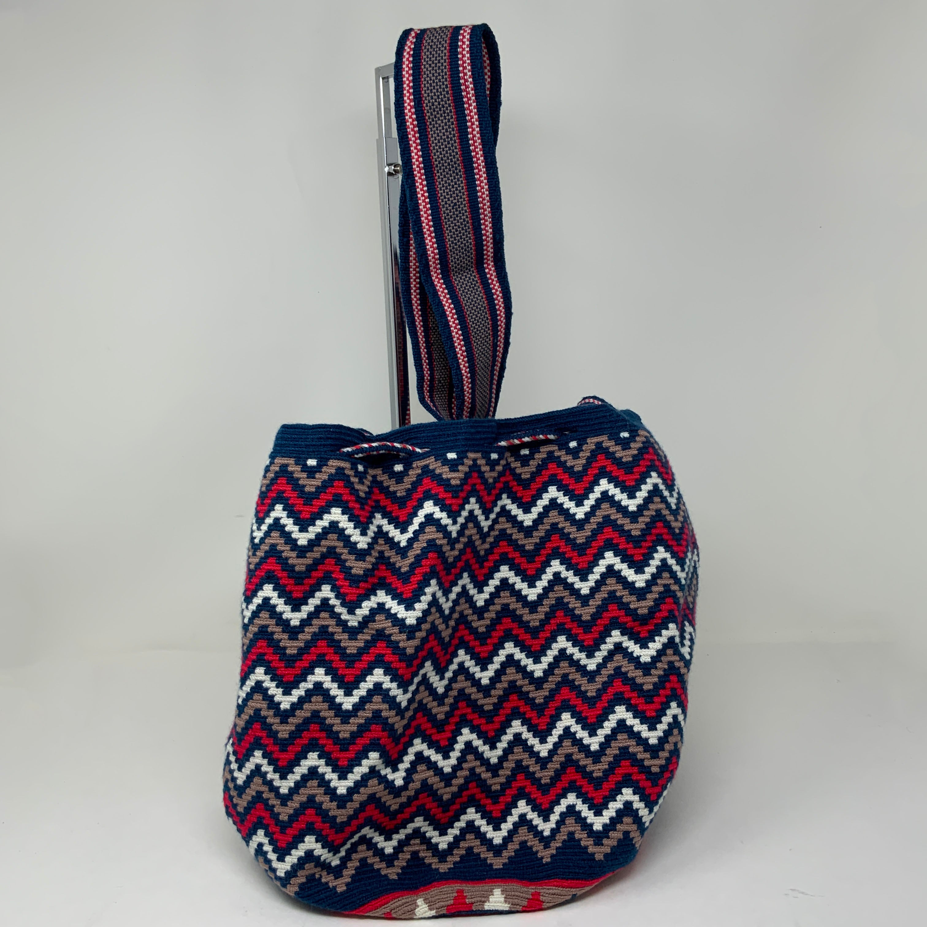 NEW Susu Woven Braided Fabric Multicolor Pom Pom Tassel Crossbody Purse Bag Tote