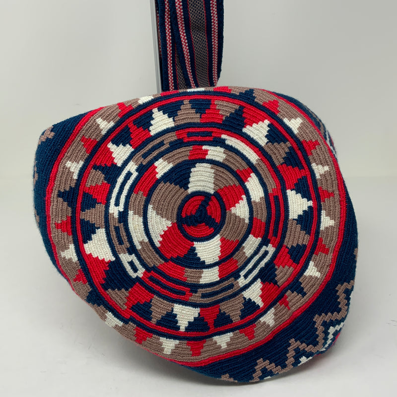 NEW Susu Woven Braided Fabric Multicolor Pom Pom Tassel Crossbody Purse Bag Tote