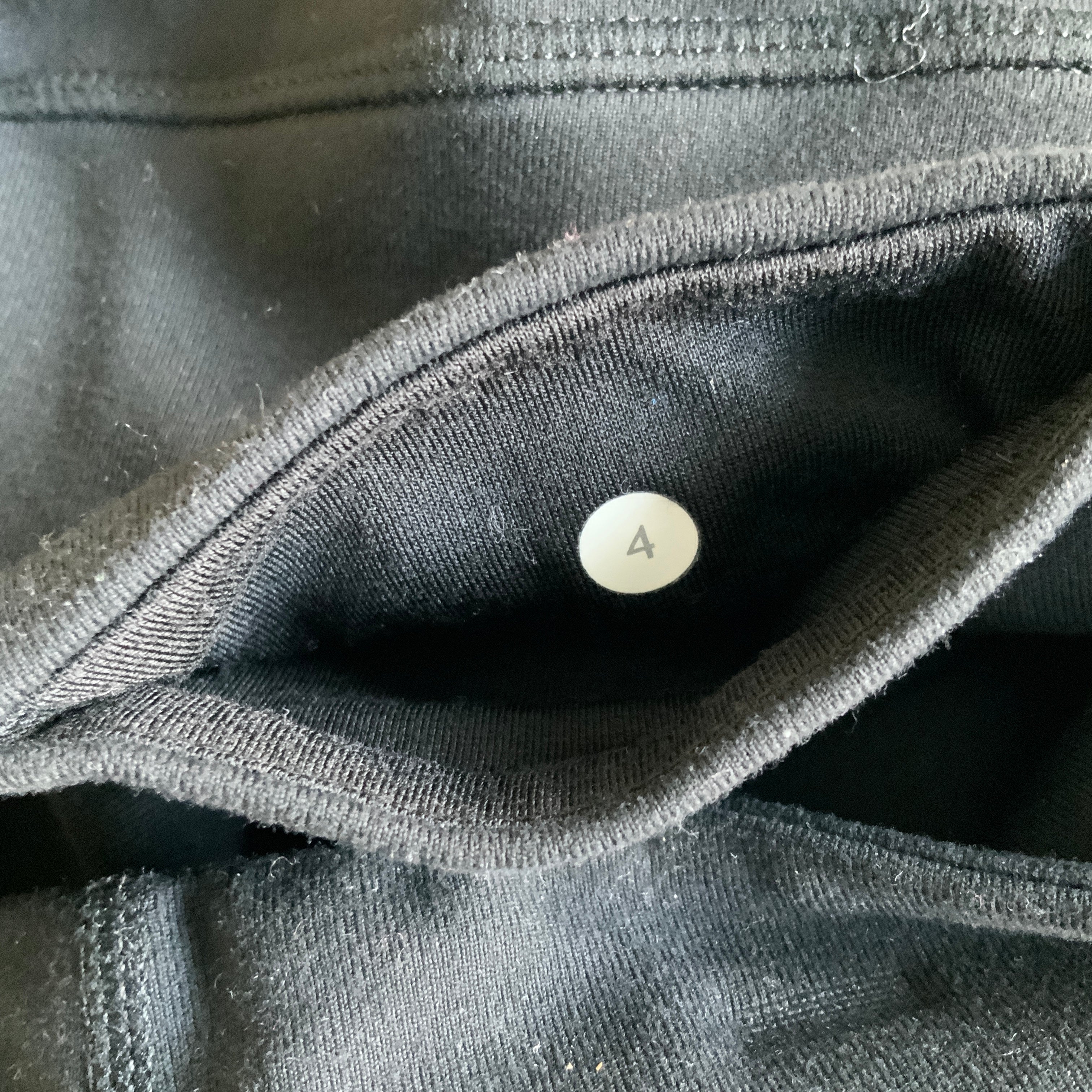 Lululemon Women's Wunder Under Mid Rise Cropped Luon Solid Black Leggings 4