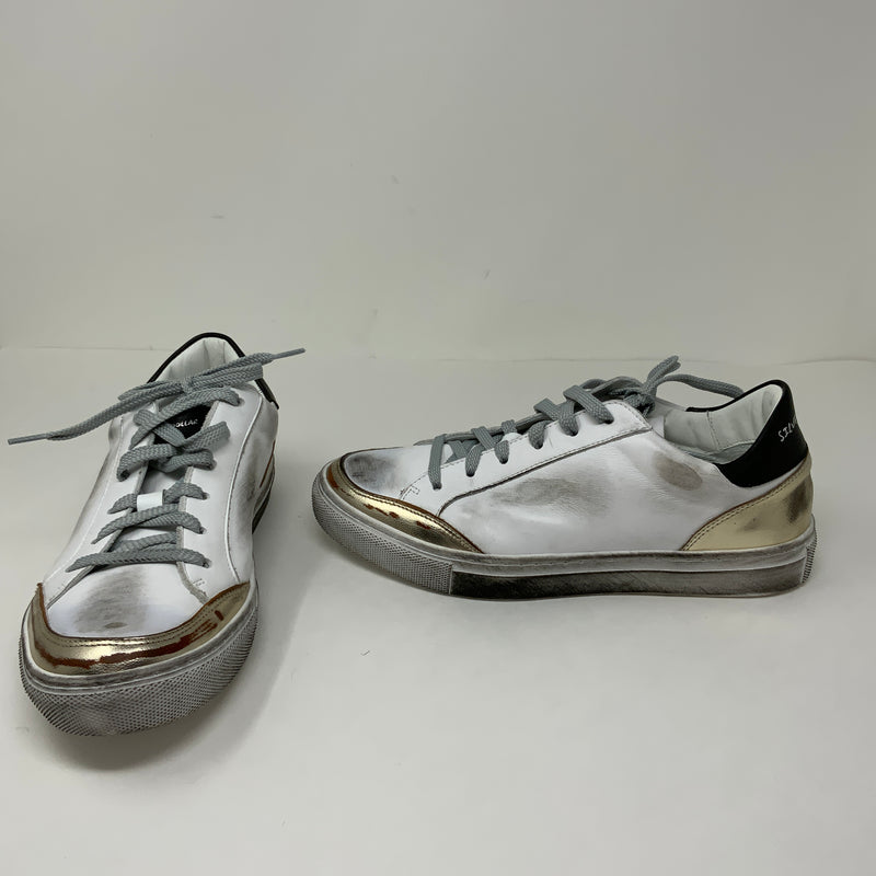 Silver Dollar Faux Vegan Leather Distressed Lace Up Casual Sneakers Shoes 7
