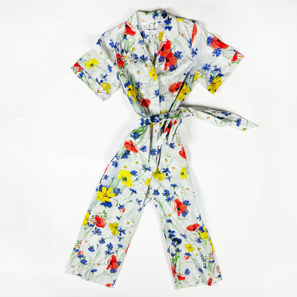 NEW Lela Rose Floral Flower Print Pattern Cotton Poplin One Piece Jumpsuit 0