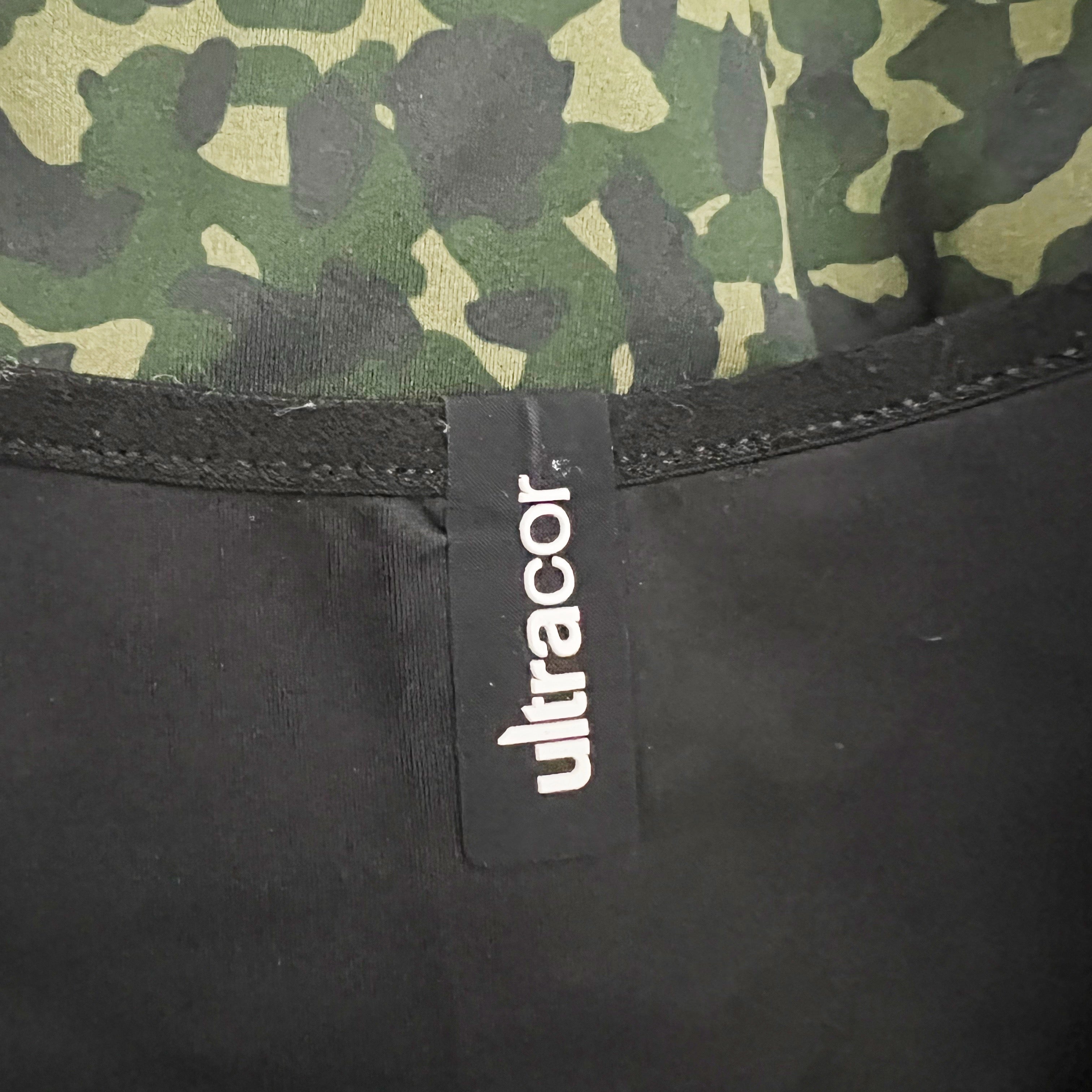 Ultracor Altitude Camo Army Print Pattern High Neck Athletic Work Out Sports Bra