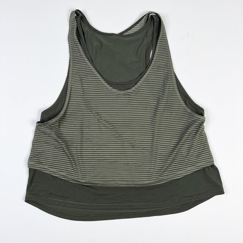 Lululemon Lean In Scoop Neck Sleeveless Athletic Work Out Tank Top Sage Olive 4