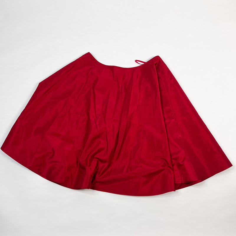 Ralph Lauren Blue Label 100% Silk Solid Red Flared A Line Knee Length Skirt 10