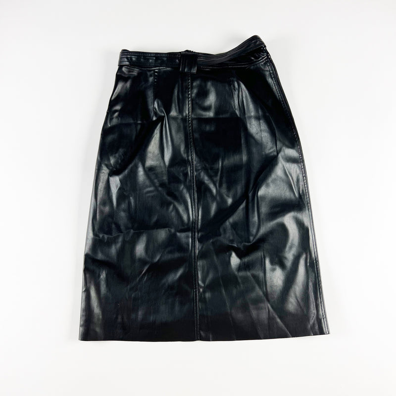 NEW Bailey 44 Anthropologie Marceline Faux Vegan Leather Straight Midi Skirt M