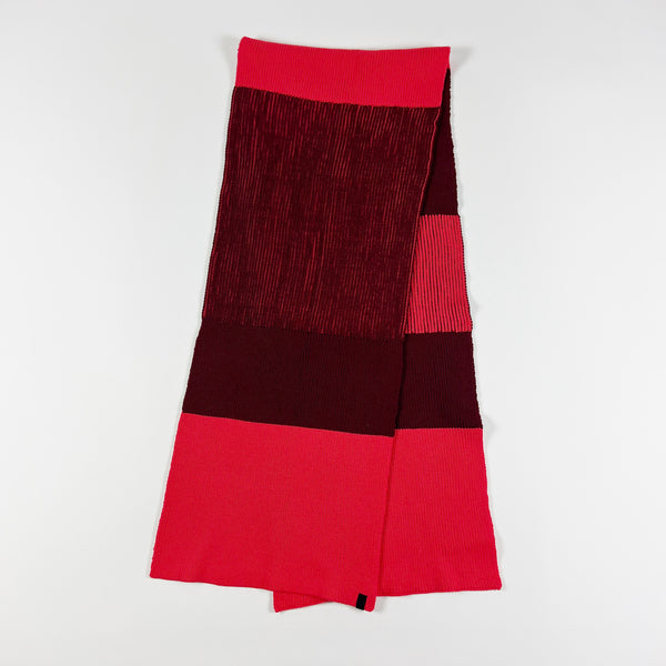 Lululemon Texture Play Scarf Savannah Watermelon Red Wool Blend Knit Wrap
