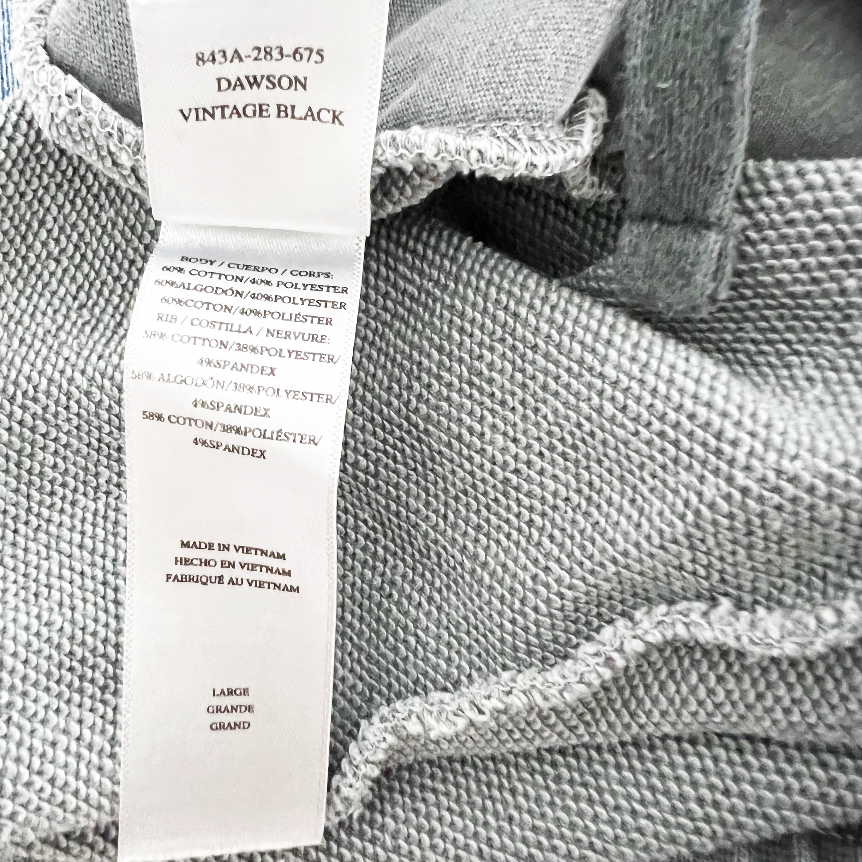 Rails Dawson Cargo Pockets Mid Rise Terrycloth Lined Sweatpants Vintage Black L