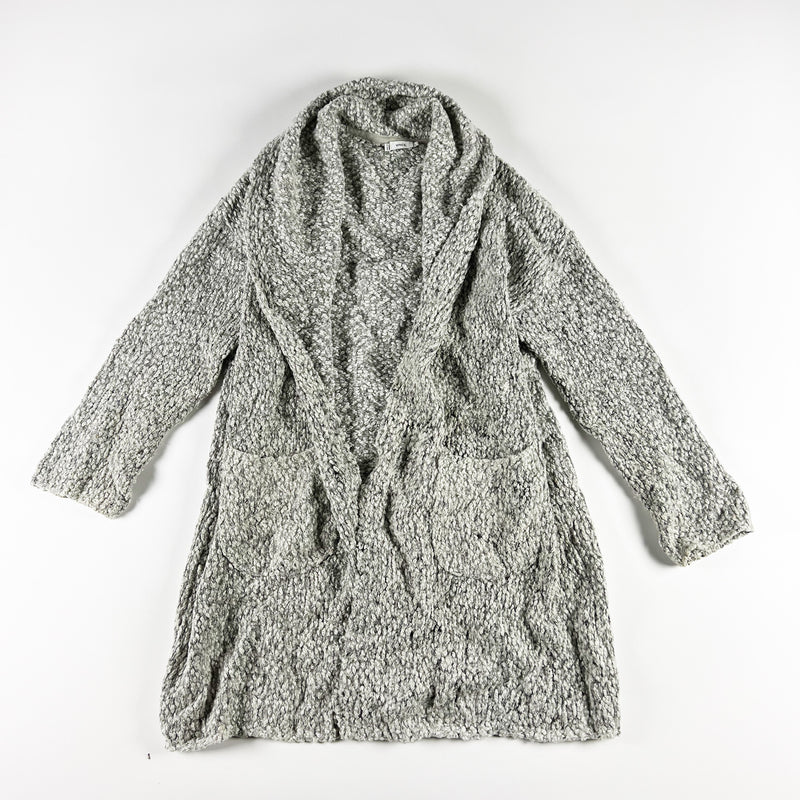 Vince Marled Cotton Wool Tweed Boucle Textured Open Front Dress Coat Cardigan