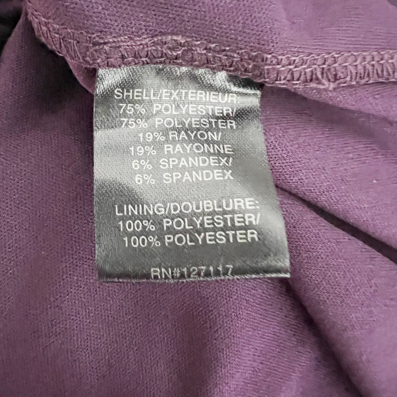 Badgley Mischka Sweater Knit Twist Cut Out Detail Pullover Sheath Dress Purple