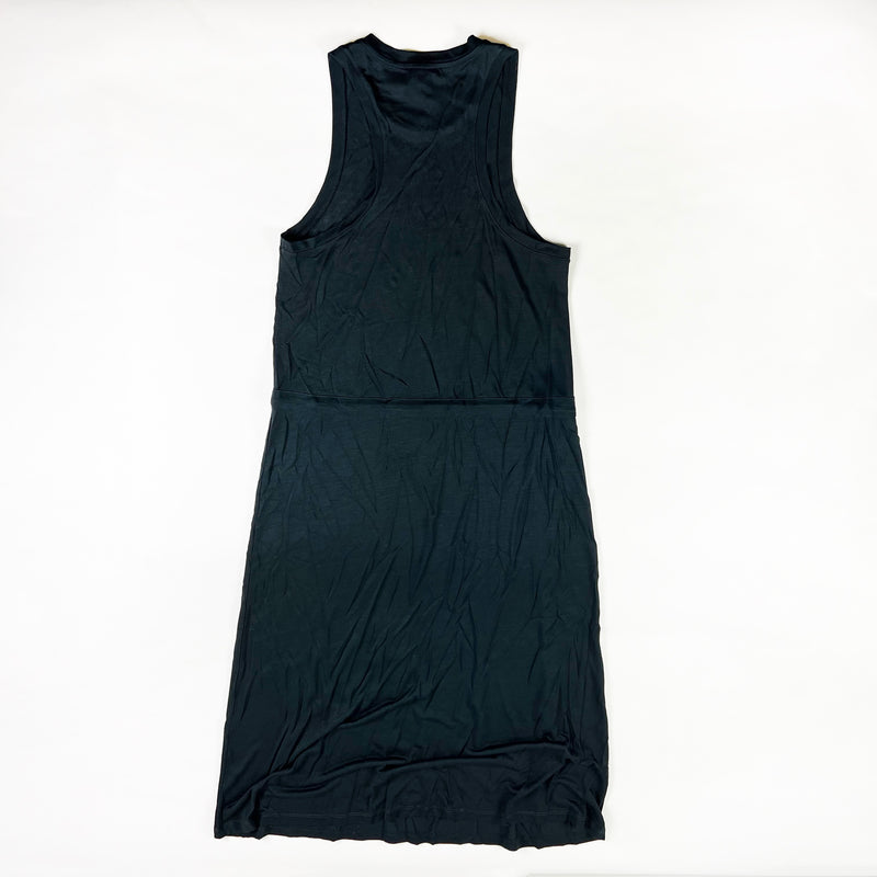 NEW Rag & Bone Power Belted Midi Dress Jersey Knit Stretch Sleeveless Black M