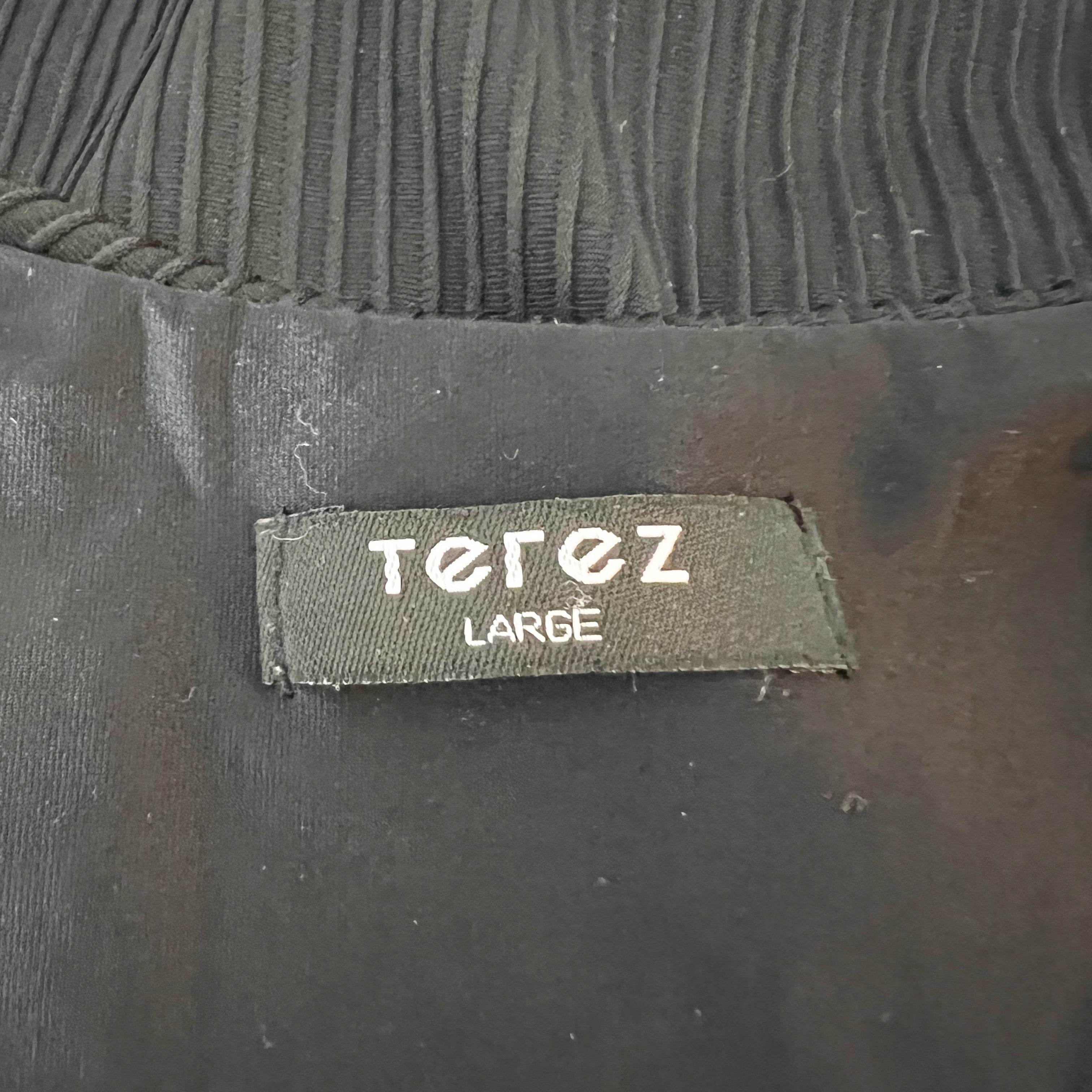 Terez Black Silver Metallic Sparkle Micro Check Print Athletic Sports Bra Large