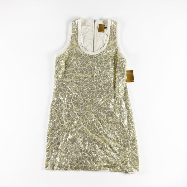 Ali Ro Allover Sequin Sparkle Glitter Embellished Mini Pullover Sheath Dress 8