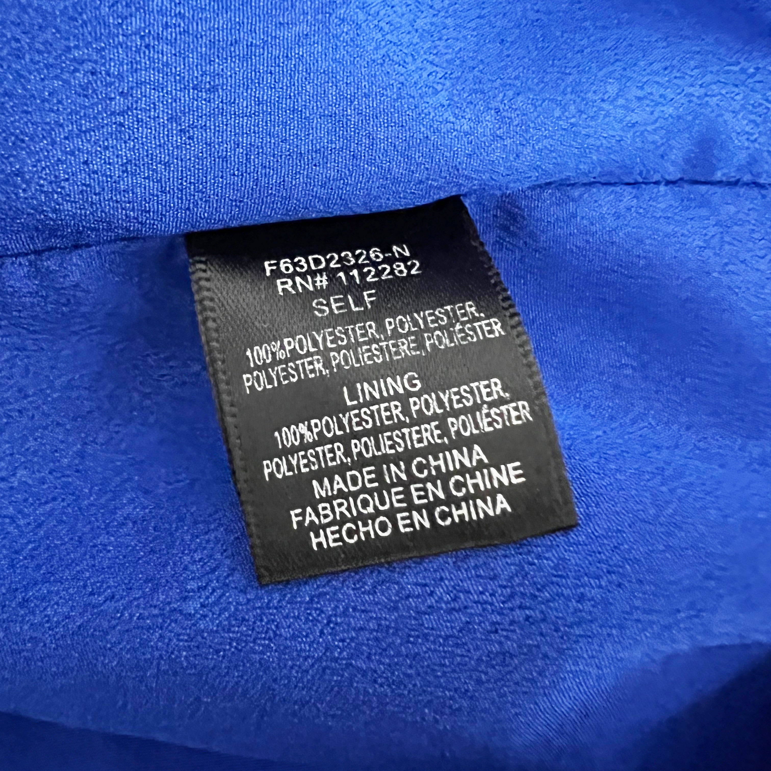 Adelyn Rae Solid Blue Crepe Flirty Ruffle Overlay Sleeveless Tank Mini Dress M