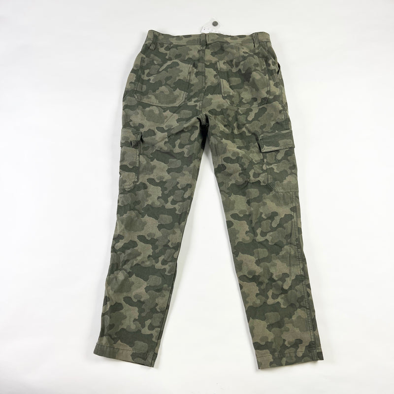 NEW J .Crew Women's High Rise Cargo Army Print Pattern Jacquard Camo Pants 28